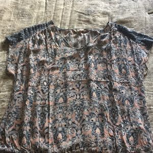 Lucky Brand Top Blue Size 1X NWOT